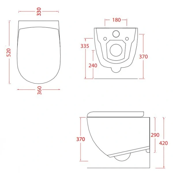 Чаша подвесного унитаза Artceram File 2.0 FLV004, современные, hi-tech - фото 2