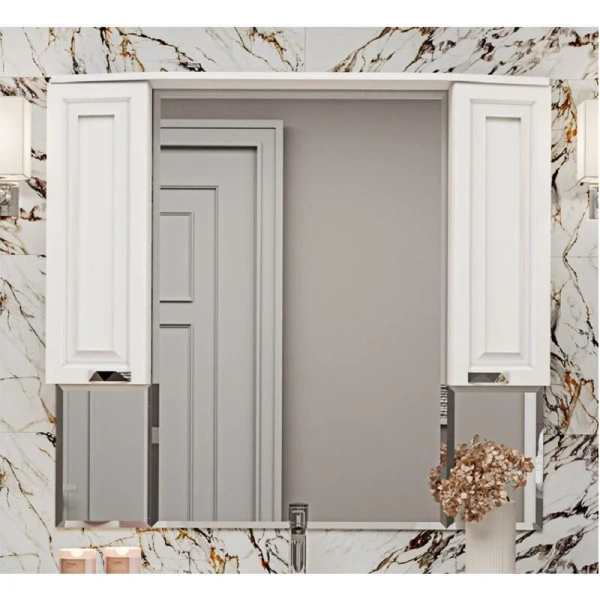 Зеркальный шкаф с подсветкой Misty Терра П-Тер02110-0 110 см МДФ