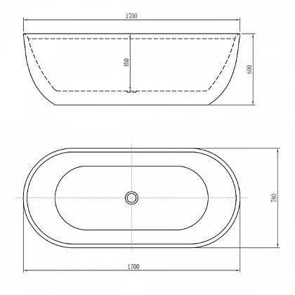 Акриловая ванна Aquanet Delight 208600 170x80 см, цвет белый, без гидромассажа - фото 6