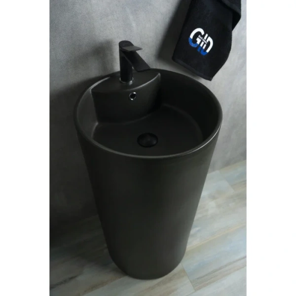 Раковина напольная GID Autonomo Nb135bg 45 см черная - фото 4