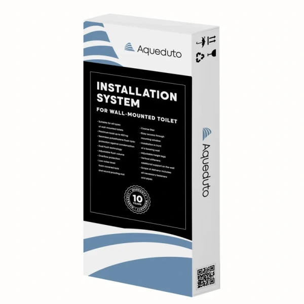 Унитаз с инсталляцией Aqueduto Ovo клавиша белая глянцевая index_6 - фото 19