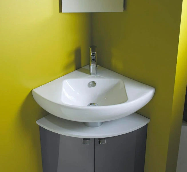 Раковина Jacob Delafon Odeon Up 48 см угловая, круглой формы, тюльпан - фото 5