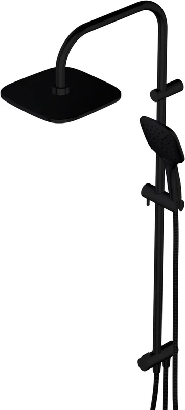 Душевая стойка Damixa Origin Evo с верхним и ручным душем, черная, с тропическим душем - фото 4