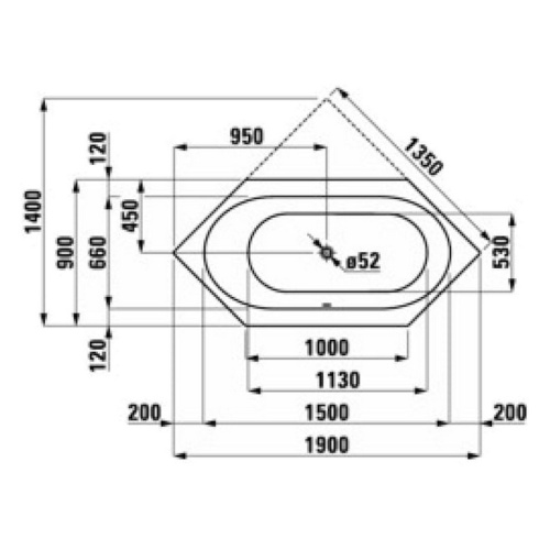 Ванна акриловая Laufen Solutions 2.2552.1 - фото 4