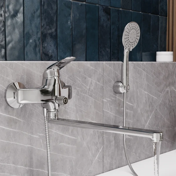 Смеситель для ванны WasserKRAFT Rossel с длинным изливом - фото 2