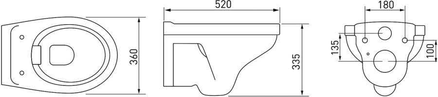 Унитаз с инсталляцией BERGES Albit S кнопка хром, нет в наличии index_3 - фото 12