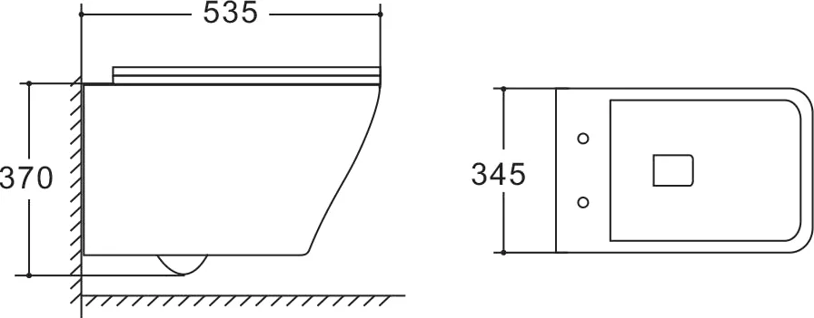 Унитаз подвесной Vincea Neo белый, недорогие, безободковые, сиденье с микролифтом , с антивсплеском - фото 6