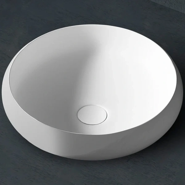 Раковина Abber Stein 40 см белая матовая - фото 1