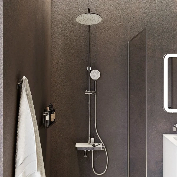 Душевая стойка IDDIS Shelfy хром, хром - фото 3