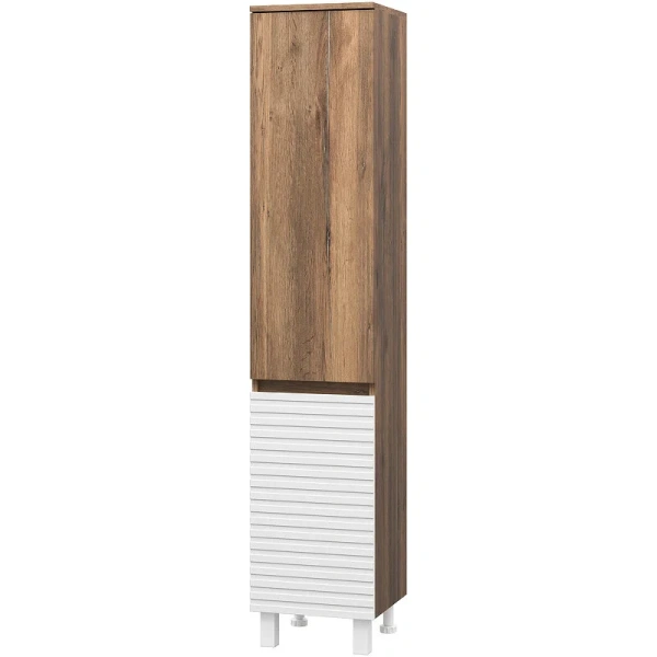 Шкаф-пенал Brevita Dakota 35 см дуб галифакс олово/белый, правый - фото 4