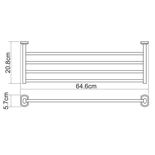 Полочка для ванной WasserKRAFT Oder хром - фото 2