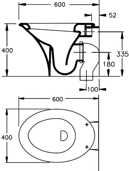 Унитаз напольный Hatria Sculture YXZ301 40х60 см - фото 4