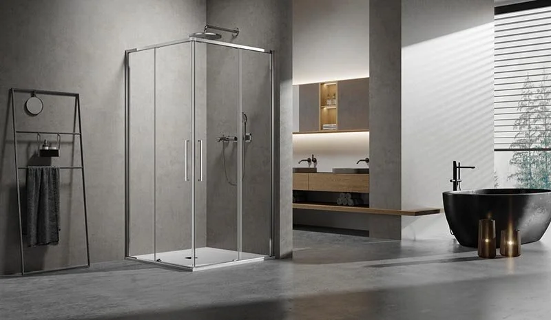 Душевой уголок Vincea Slim 100x90 см хром стекло прозрачное - фото 3