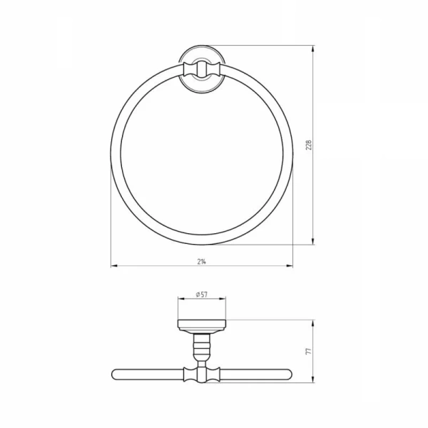 Полотенцедержатель Migliore Mirella бронза - фото 2