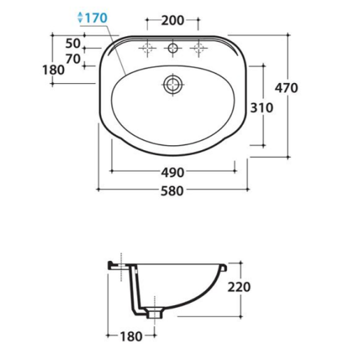 Схема, встраиваемые (в столешницу) - фото 2