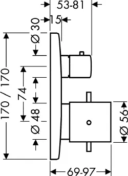 Смеситель для душа термостатический Axor Starck X 10726000 - фото 2