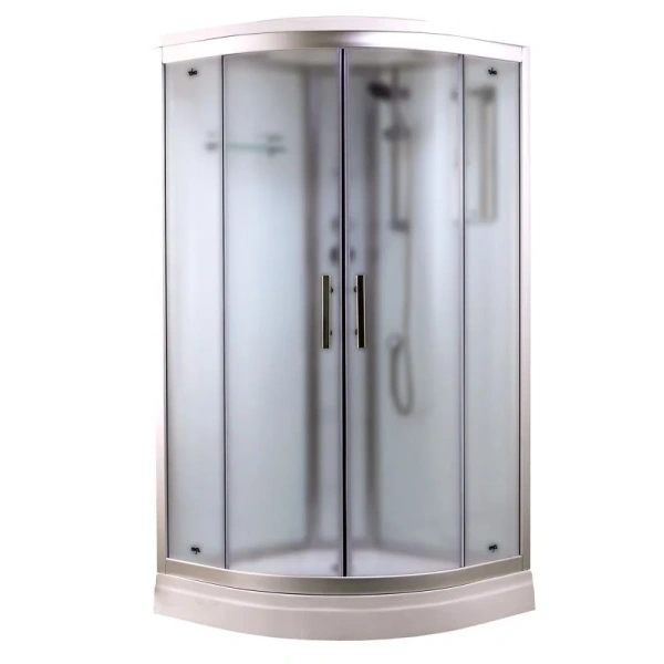 Душевая кабина Timo Standart 100x100 см профиль хром, со средним поддоном - фото 3