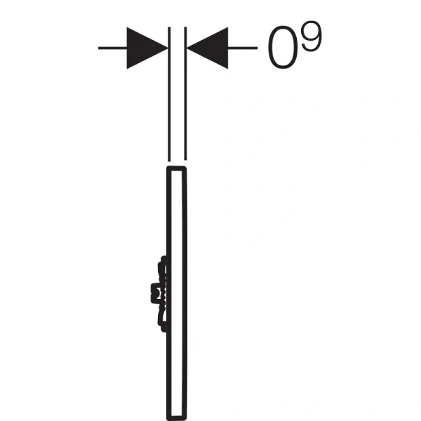 Клавиша смыва Geberit Sigma 01 хром глянцевый, слив стандартный с одной клавишей - фото 3