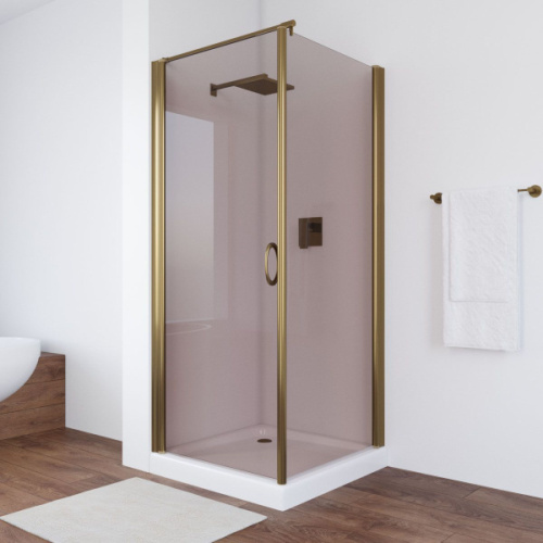 Душевой уголок стекло бронза Vegas-glass EP-Fis 90х100 05 L, прямоугольные - фото 2
