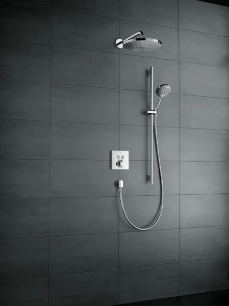 Смеситель для душа Hansgrohe ShowerSelect на 2 потребителя, белая, из латуни, прямоугольная форма - фото 5