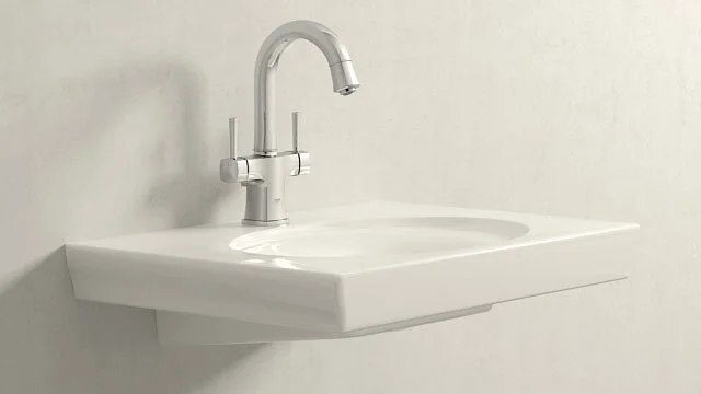 Смеситель для раковины, хром, Grohe Grandera 21107000, хром, золото, комбинированные - фото 4