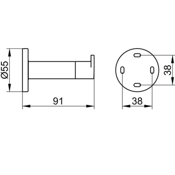 Крючок для полотенца, хром, Keuco Plan, в наличии - фото 2