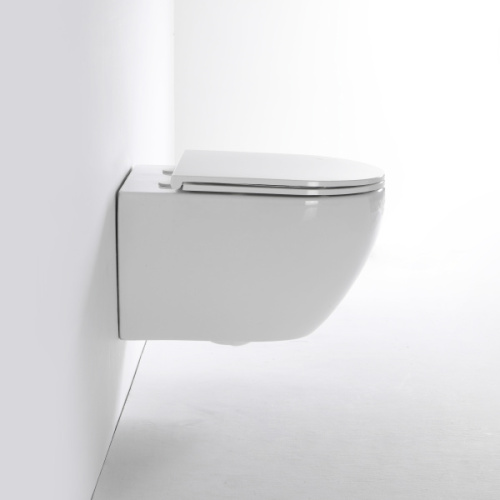 Унитаз подвесной Tece TECEspring R безободковый, белые - фото 6