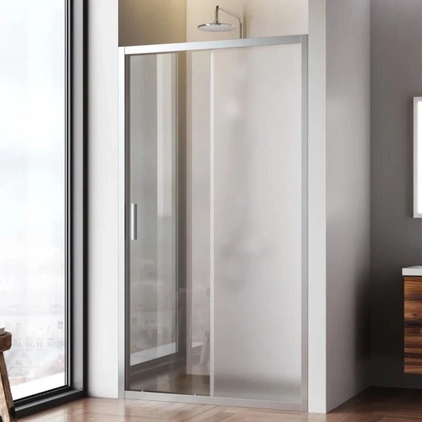 Душевая дверь в нишу AM.PM Gem Solo 110 см профиль хром стекло матовое, раздвижные - фото 6