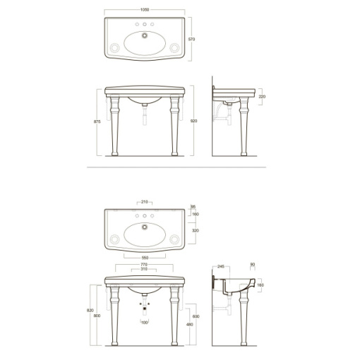 Раковина консоль Simas Londra LO 934 - фото 2