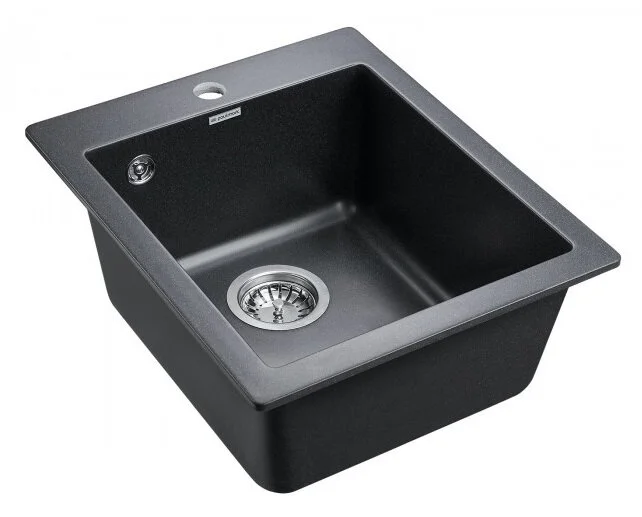 Мойка для кухни Paulmark Leer 42 см черная, кварц - фото 3