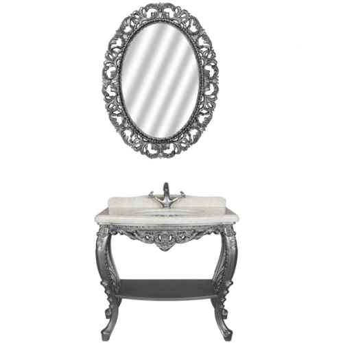 Консоль напольная, цвет серебро, Tessoro Isabella 80, классические, ретро - фото 2