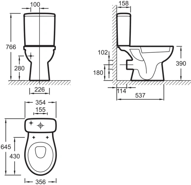Бачок для унитаза Jacob Delafon Patio с нижней подводкой воды, нет в наличии index_2 - фото 6