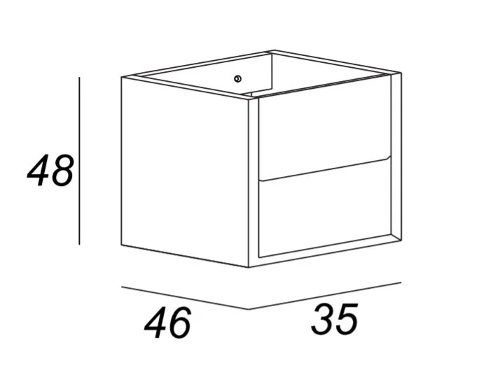 Тумба подвесная Cezares Bellagio 35 см Rovere Tabacco, в наличии - фото 2