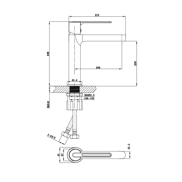 Смеситель для раковины Vincea Rondo VBF-1R1 однорычажный - фото 2