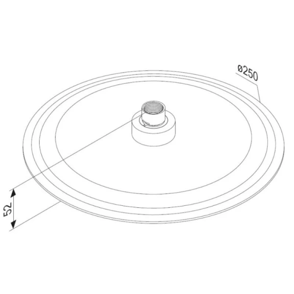Верхний душ Damixa Scandinavian Pure 936050 круглый - фото 2