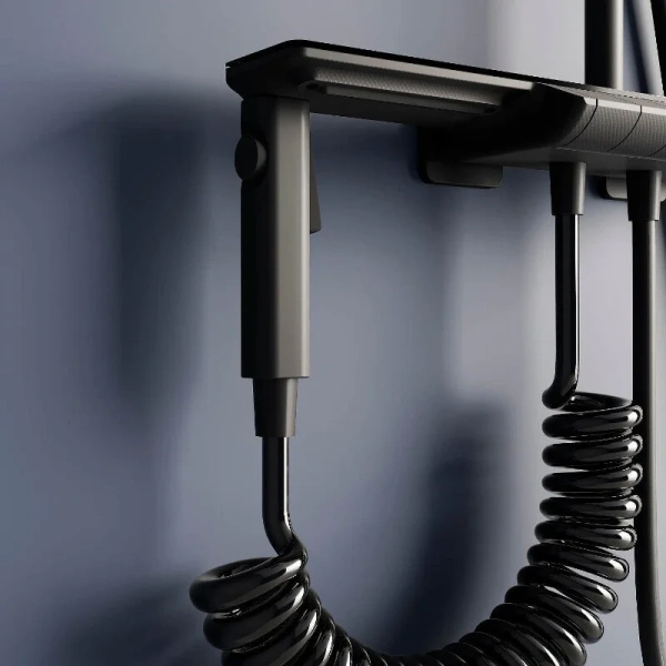 Душевая стойка RGW Shower Panels черная, с изливом - фото 5