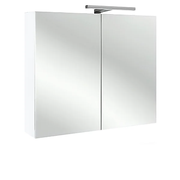 Зеркальный шкаф со светодиодной подсветкой Jacob Delafon Reve 80 см белый блестящий лак - фото 1