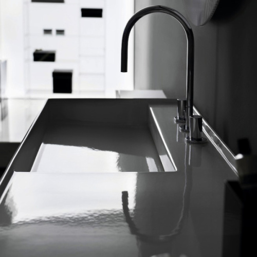 Раковина Laufen Kartell 120 см полка справа, большая, в форме чаши, прямоугольной формы, широкая - фото 5