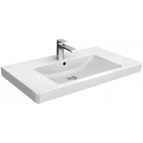 Раковина Villeroy & Boch Subway 2.0 80 см цвет альпийский белый White Alpin, современные, hi-tech - фото 2
