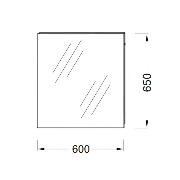 Зеркало Jacob Delafon Ola 60 см прямоугольное, в наличии - фото 2