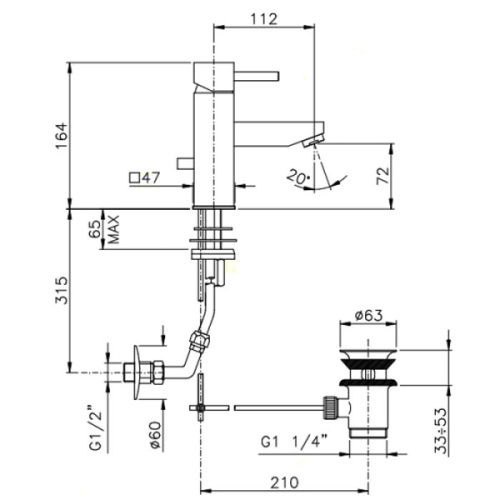 Смеситель для раковины Nicolazzi Antelao 3802 - фото 3