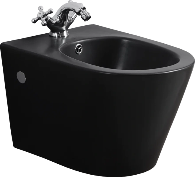 Биде подвесное Timo Inari черное матовое - фото 1