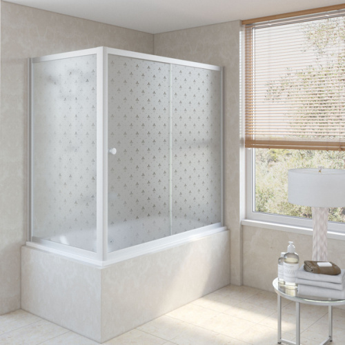 Душевая шторка на ванную стекло флёр-де-лис Vegas-glass ZV+ZVF 150х70 R05 L, стеклянные - фото 5