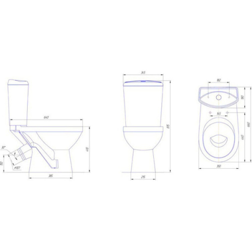 Унитаз компакт Rosa Комфорт зеленый - фото 2