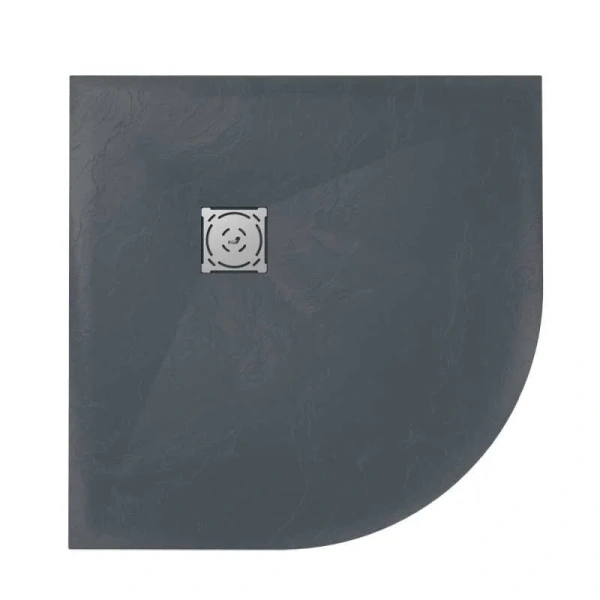 Душевой поддон RGW Stone Tray ST/R-G 90х90 см графит, полукруглые, четверть круга - фото 3