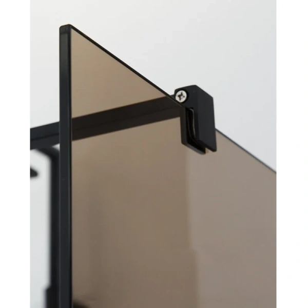 Душевая перегородка Cezares Liberta 110 см стекло бронза, профиль черный - фото 3