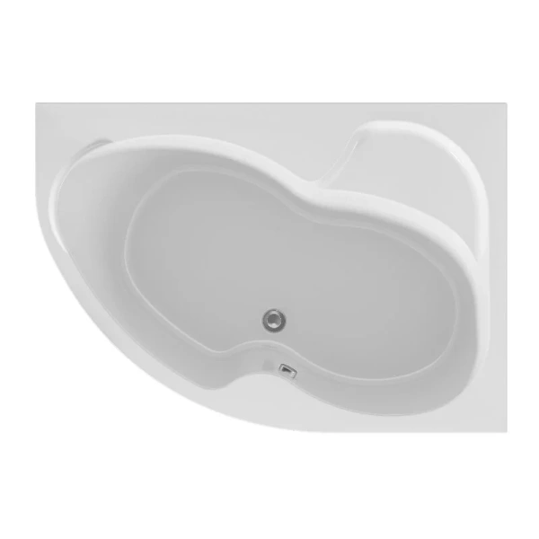 Ванна акриловая 1MarKa Aura 01ау1610лкс2+/01ау1610пкс2+, 160 x 105 см, левая/правая, цвет белый, без гидромассажа - фото 5