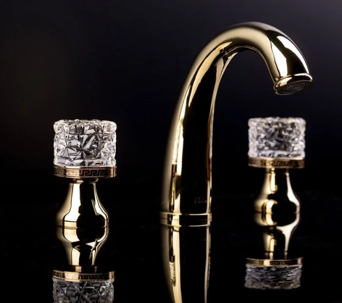 Смеситель для раковины Boheme Crystal золото, золото - фото 4