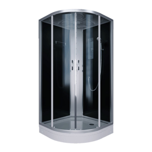 Душевая кабина Erlit Comfort 90х90 см черная задняя стенка, полукруглые, четверть круга - фото 2