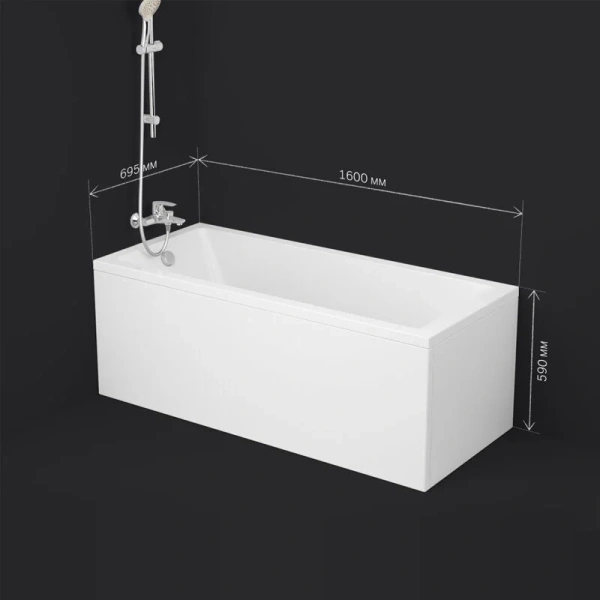 Ванна акриловая Am.Pm Gem W93A-160-070W-A 160x70 прямоугольная - фото 3